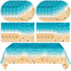 SNIMICS Beach Birthday Party Decorations,41Pcs Disposable Ocean Waves Beach Dessert Plates Napkins Tablecloth Tableware Set Summer Pool Hawaiian Beach