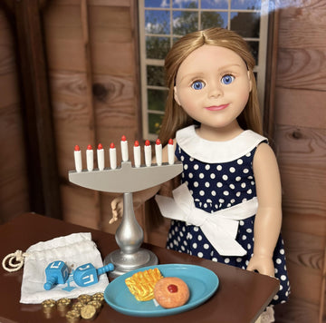 THE QUEEN'S TREASURES 18 Inch Doll Food Accessory, 22 Piece Authentic Hanukkah Play SetIntended for use with American Girl Dolls