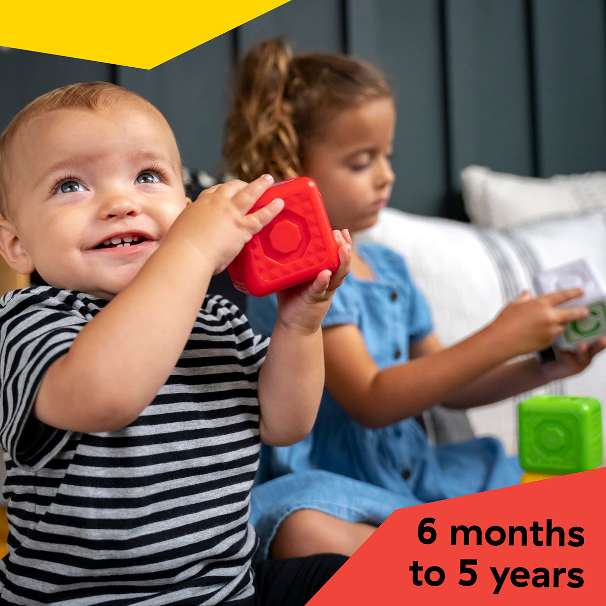 Baby Einstein Connectables 24 Piece STEAM Magnetic Blocks Learning Toys Letters Colors Animals for Baby 6 Months+ Toddler 1 2 3 4 5 Year Old