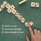 WE Games Club Size Double Six Ivory Dominoes in Vinyl Case