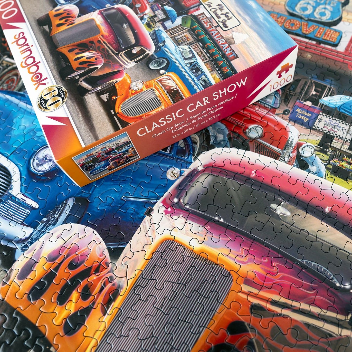 Springbok Classic Car Show 1000 Piece Jigsaw Puzzle for Adults