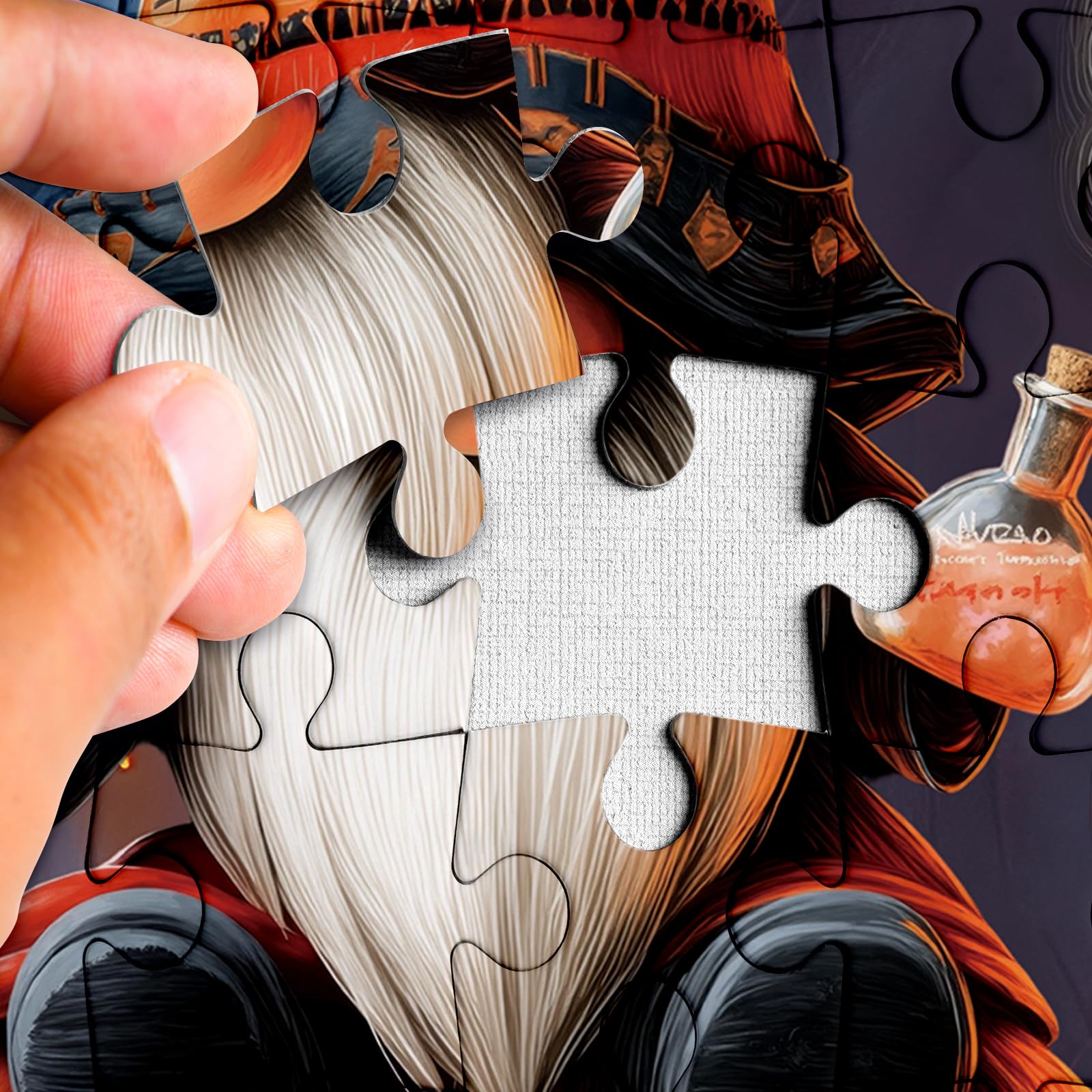 Larkipuzz Magic Mystery Halloween Gnome Puzzles for Adults 1000 Pieces
