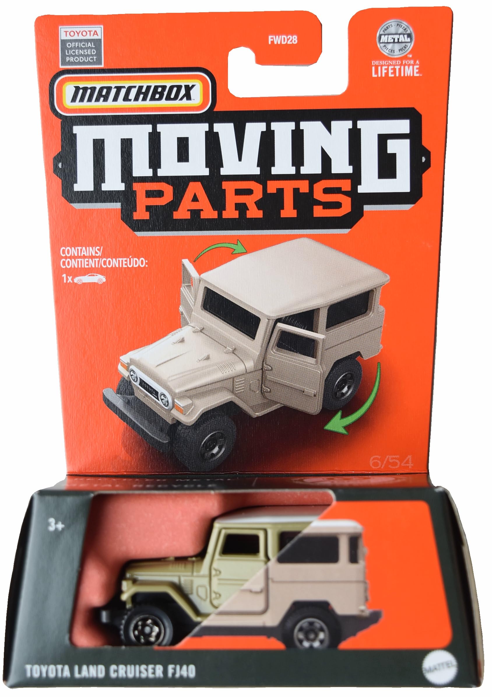 Matchbox Toyota Land Cruiser FJ40, Moving Parts [tan]