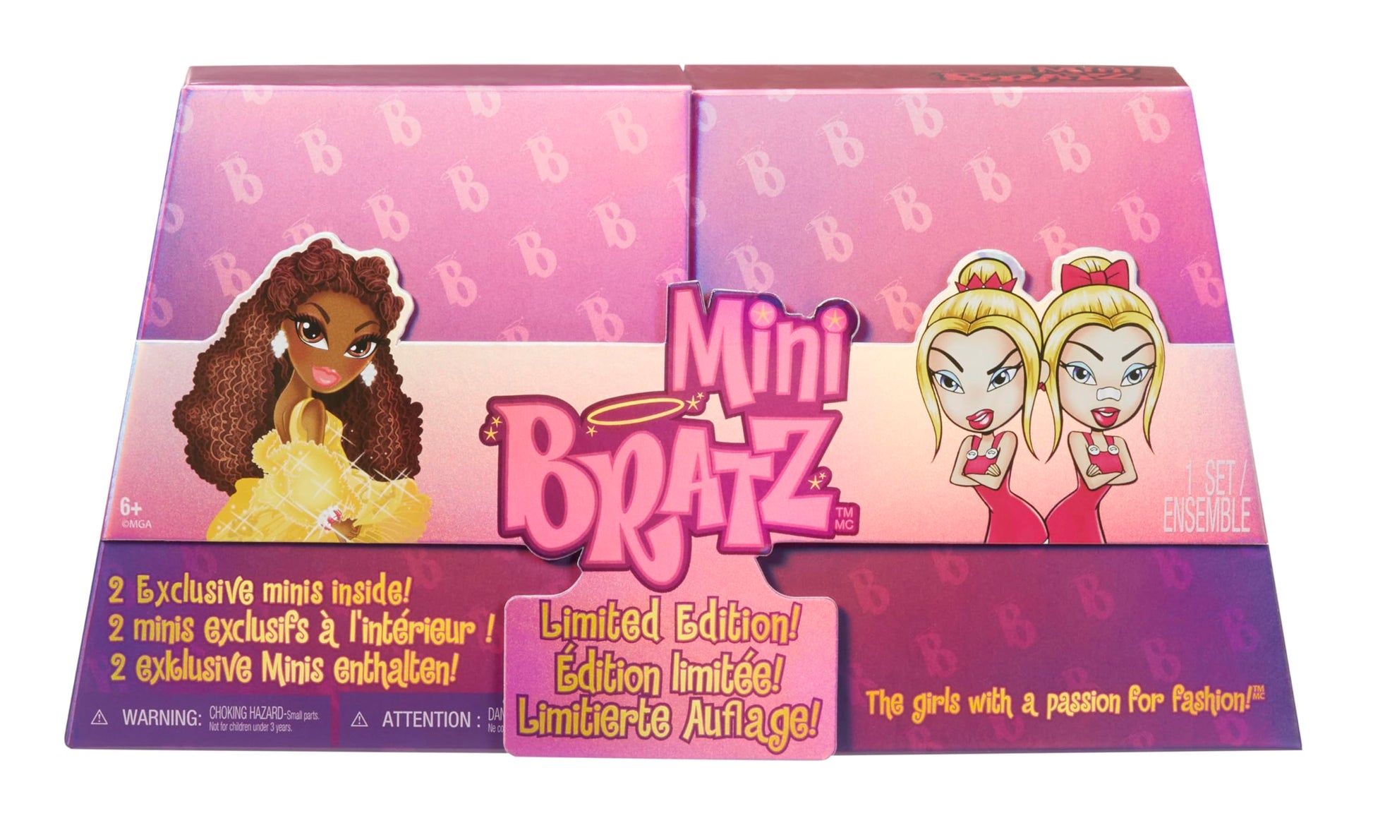 MGA's Miniverse Mini Bratz Limited Edition 2-Pack, Holiday Felicia and Tweevils Mini Figures in Display Packaging