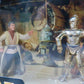 Star Wars The Power of The Force 3-Pack Movie Scene 4 Inch Tall Action Figure Set - Purchase of The Droids with Uncle Owen Lars, C-3PO, and Luke