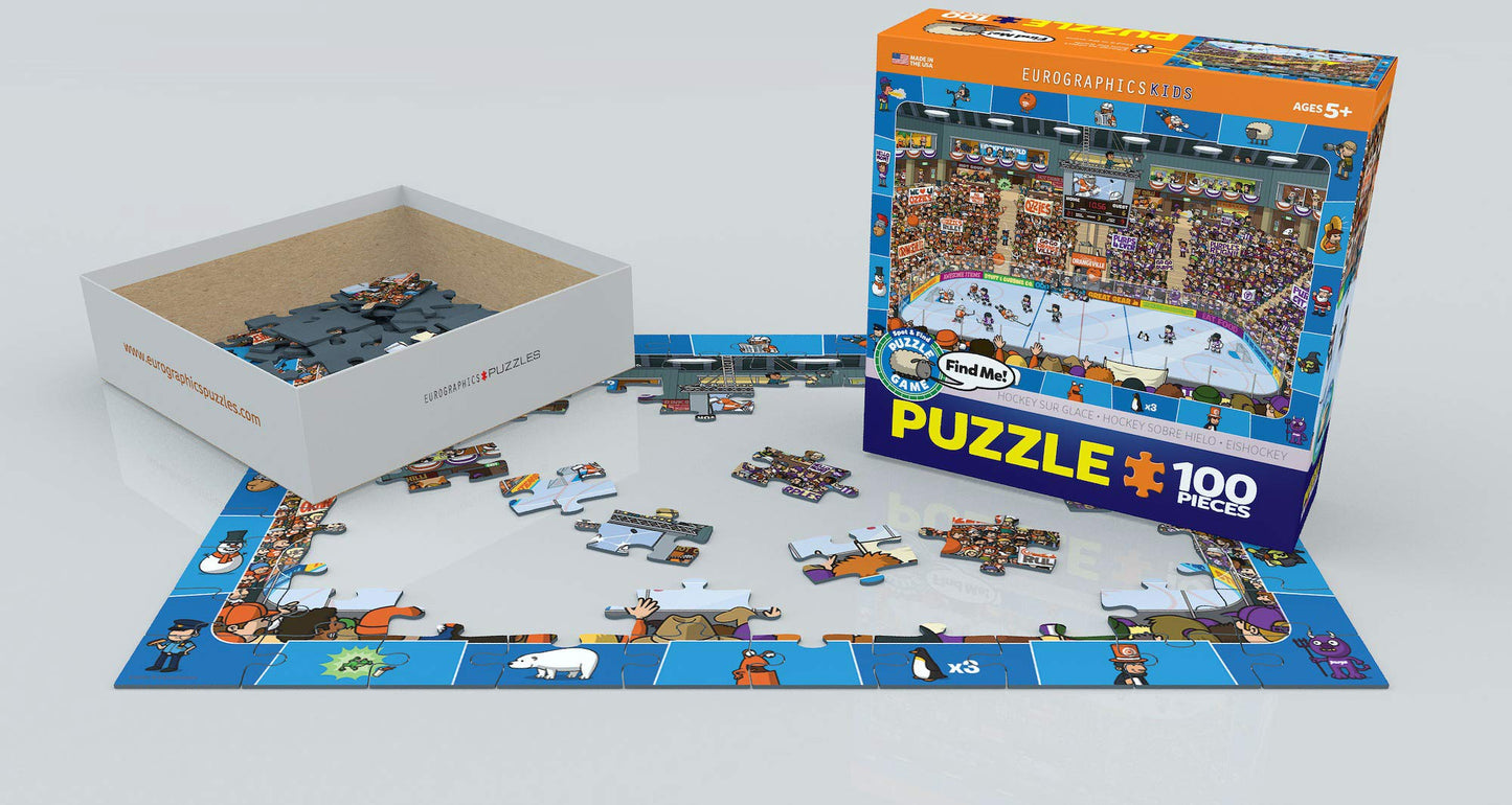 EuroGraphics Hockey Spot & Find 100 Piece Puzzle
