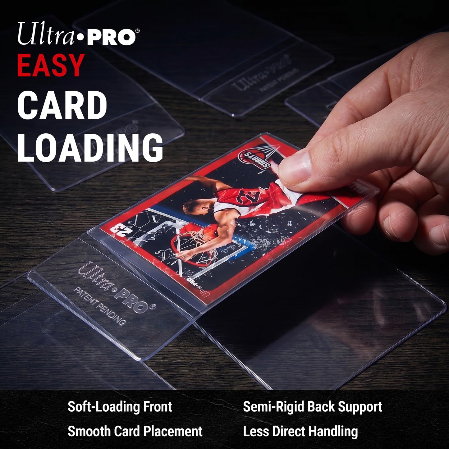 Ultra Pro CardPreserver Trading Card Holders - 2-in-1 Semi Rigid Card Protector Sleeves - Clear Polypropylene, Acid-Free, PVC-Free & 720° Security