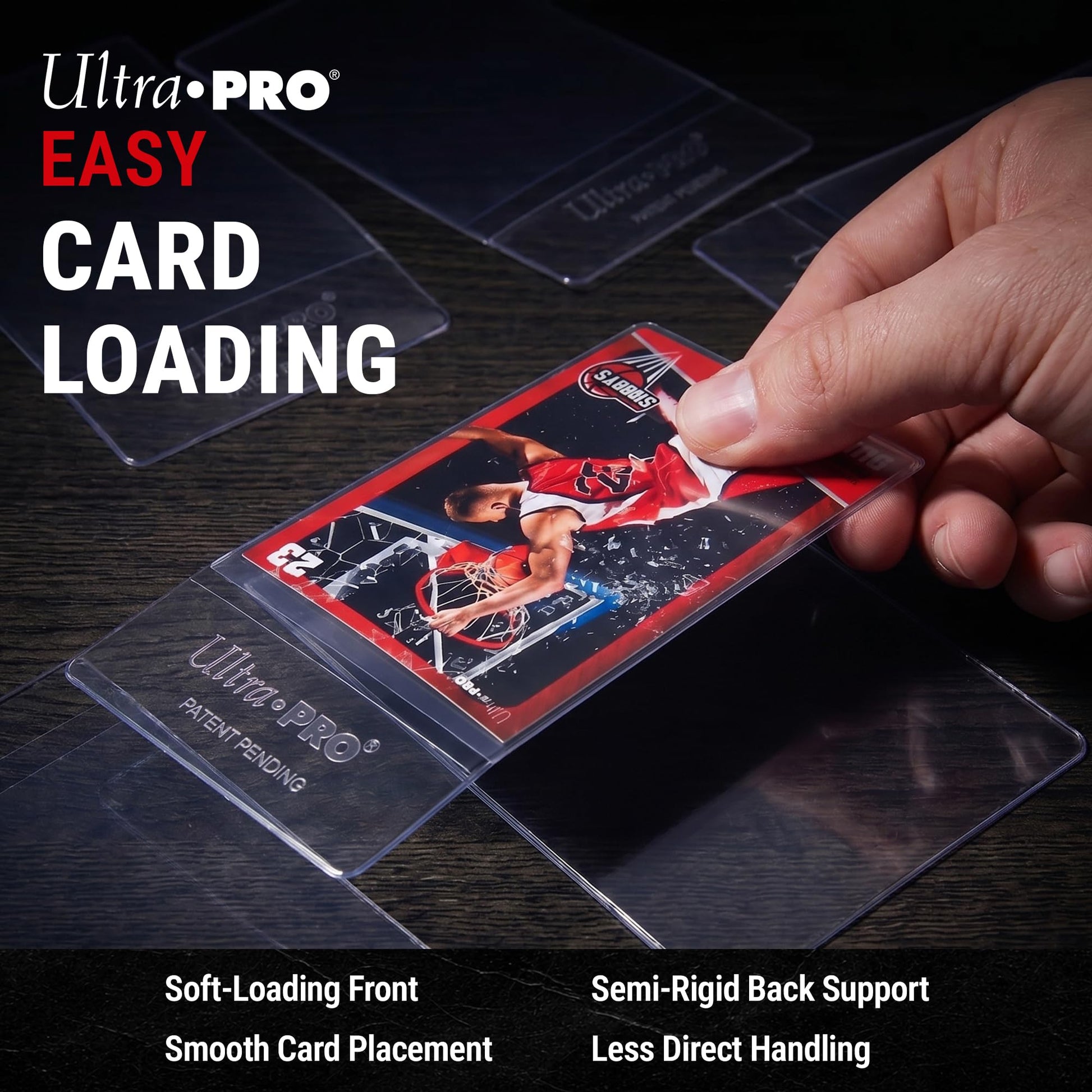 Ultra Pro CardPreserver Trading Card Holders - 2-in-1 Semi Rigid Card Protector Sleeves - Clear Polypropylene, Acid-Free, PVC-Free & 720° Security