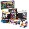 LEGO Friends Pop Star Music Tour Bus Play Together Toy, Social-Emotional Musical Toy with 4 Mini-Doll Characters, Toy Truck Building Kit, Music Gift