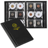 36 Pockets Coin Capsule Holder Album - 2.3x2.2 inches Coin Collecting Book with 6 Pages, Collection Album Sleeves for Square, Round Coin Snap Holders