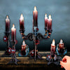 Cheerland Halloween Centerpieces 3D Rose Skull Candle Cutouts for Halloween Birthday Party Table Decorations