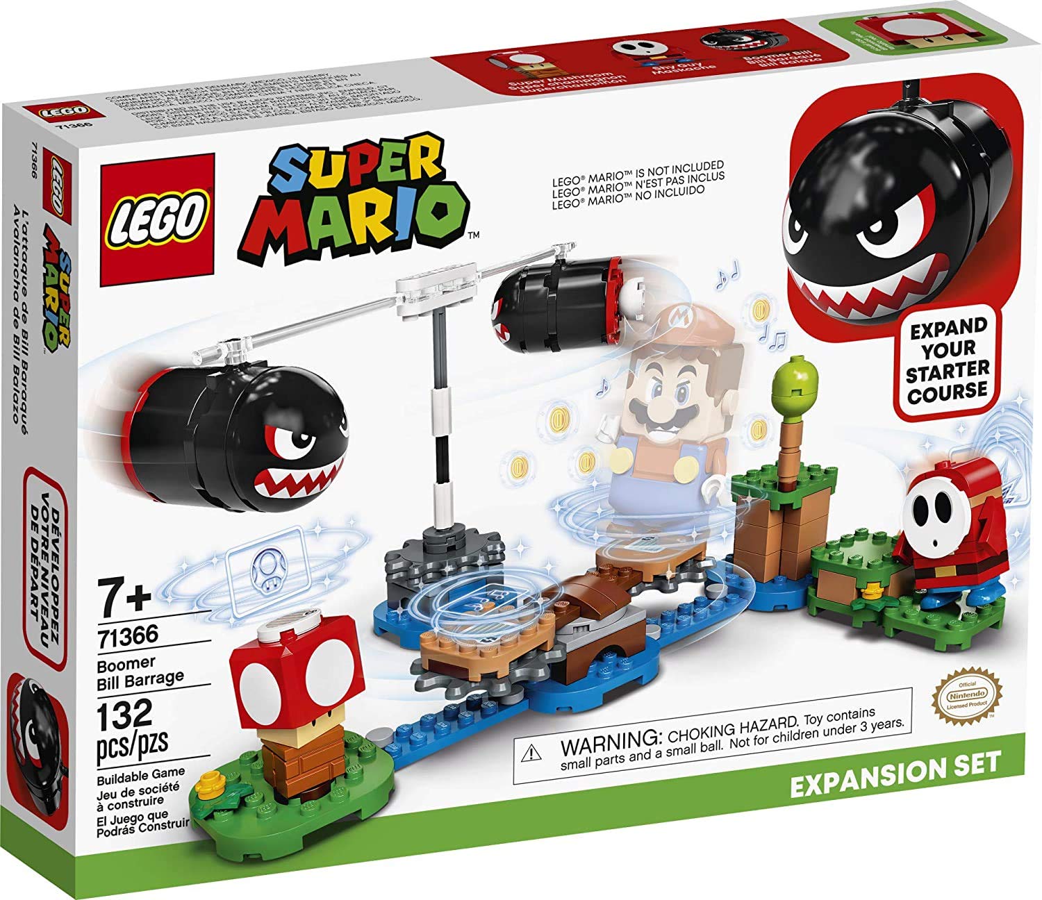 LEGO Super Mario Boomer Bill Barrage Expansion Set 71366 Building Kit; Toy for Kids to Add to Their Super Mario Adventures with Mario Starter Course