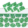 Blue Panda Tropical Leaves Tablecloths - 3 Pack, 54 x 108 in, Green/White Plastic - Baby Shower Tablecloth for Luau Party Decoration & Safari