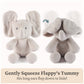 GUND Baby Peek-a-Boo Flappy 7-Inch Elephant Squeeze-Activated Plush Toy