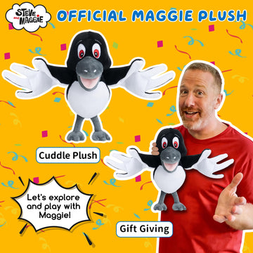 STEVE and MAGGIE Plush Toy - Official Maggie Bird Doll, Soft Stuffed Character Doll for Kids, Preschool Learning Companion, Storytime & Bedtime Plush
