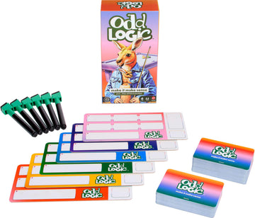 Mattel Games Odd Logic Family Party Game for Tweens, Teens, Grown-ups, Game Night Fun & Parties for 3-6 Players Ages 10+ Make it Make Sense