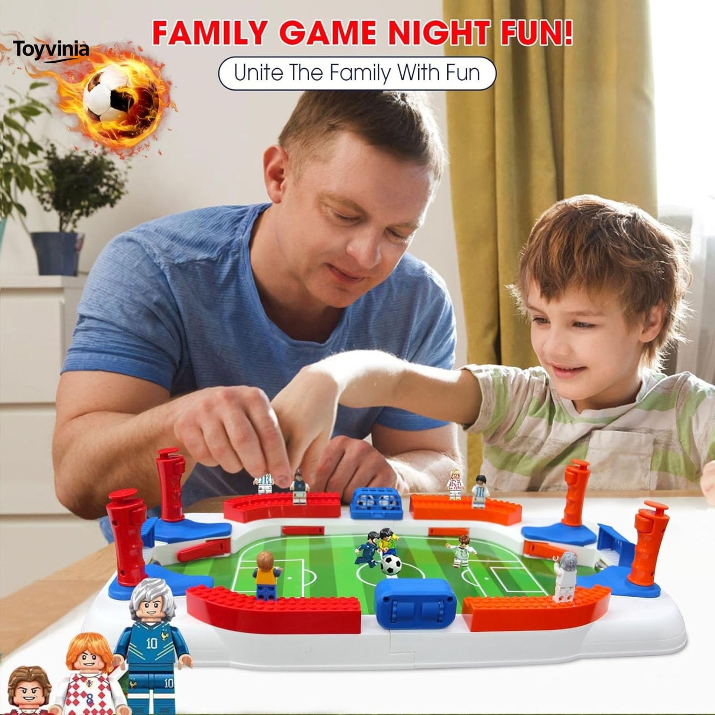 TOYVINIA Mini Foosball Soccer Board Game for Kids Indoor Family Fun Toy
