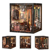 Book Nook for Adults - Four Sides Uniquely Styled Miniature House Kit