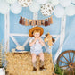 GIOGUK Cowboy First Birthday High Chair Banner My First Rodeo Banner