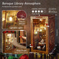 JOOHOUR DIY Book Nook Kit, Beauty and The Beast, Dollhouse Miniature, Booknook Bookshelf Insert Decor Alley 3D Wooden Puzzle, Bookends Model Building