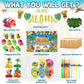 DMIGHT 101PCS Hawaiian Themed Party Decorations Set, Tropical Beach Aloha Summer Party Supplies, Including Backdrop, Table Skirt, Honeycomb