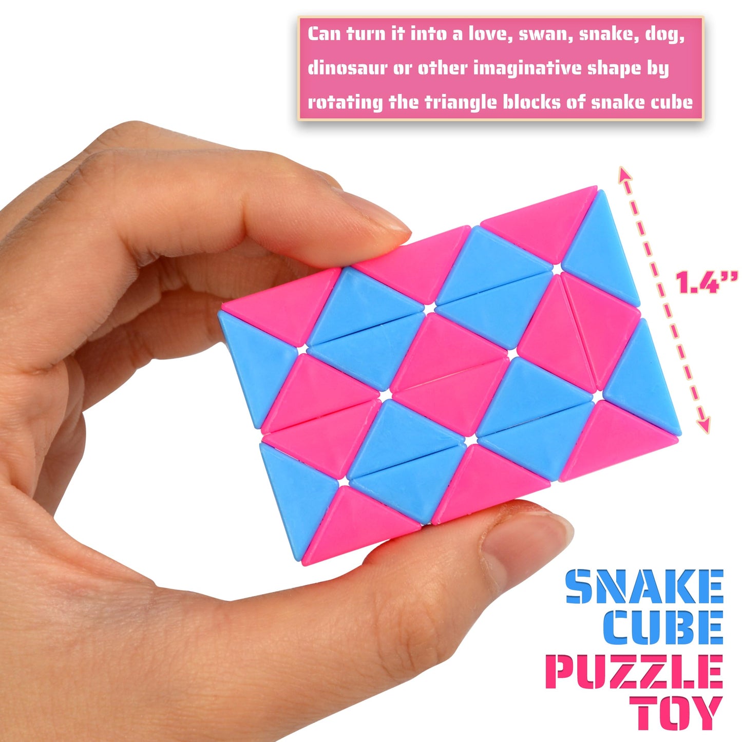 Neureyte 35 Pack 24 Blocks Magic Snake Cube Toy,Fidget Mini Snake Cube Puzzle Toy for Kids,Mini Plastic Puzzle Cube Toy for Kids Party