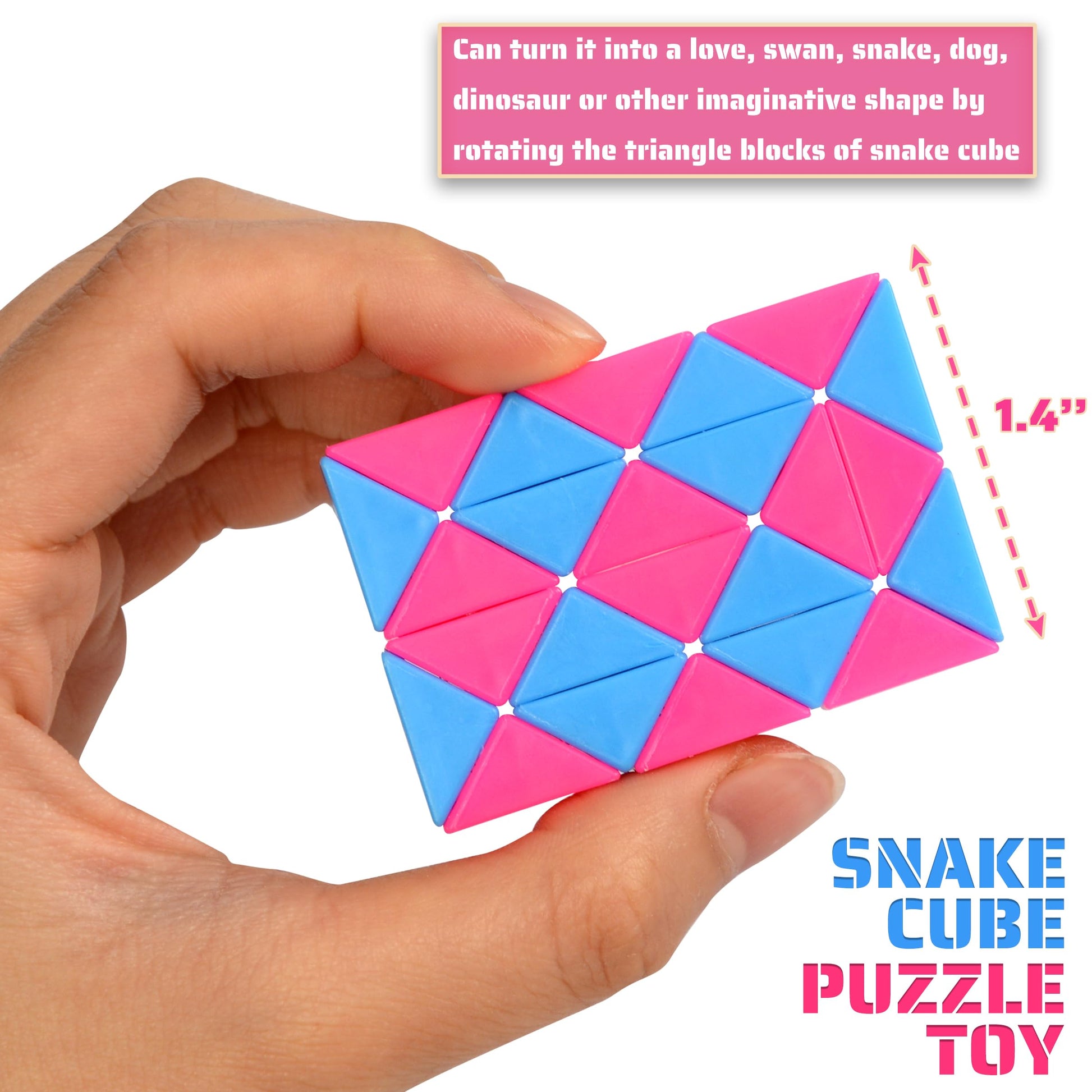 Neureyte 35 Pack 24 Blocks Magic Snake Cube Toy,Fidget Mini Snake Cube Puzzle Toy for Kids,Mini Plastic Puzzle Cube Toy for Kids Party