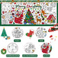 MYFEST Christmas Coloring Tablecloth 30x72 inches, Thick and Jumbo Christmas Coloring Poster for DIY Painting Activities or Developmental Games, Paper