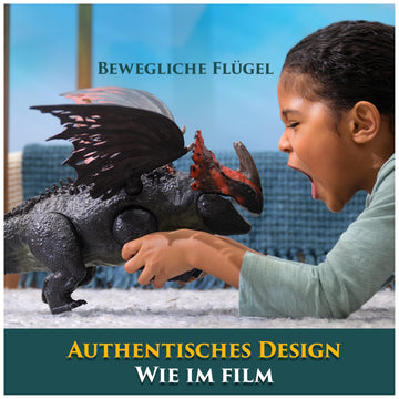 DreamWorks Dragons, Dragon Trainer, Berk Universe: Red Death Fury Devouring Dragon, 28 cm Toothless Dragon Toy, 4+ Years