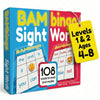 THE BAMBINO TREE Sight Word Bingo Game Level 1 and 2 - Educational Games for Kids - Learn to Read Vocabulary for Kindergarten 1st Grade - Dolch's
