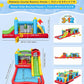 Giant 29FT Wate Slide Bounce House Detachable (15.3+13.5FT) Combo, Obstacle Course & Waterslide, Tunnel/Jumping Area/Spalish Pool, Bouncy Castle
