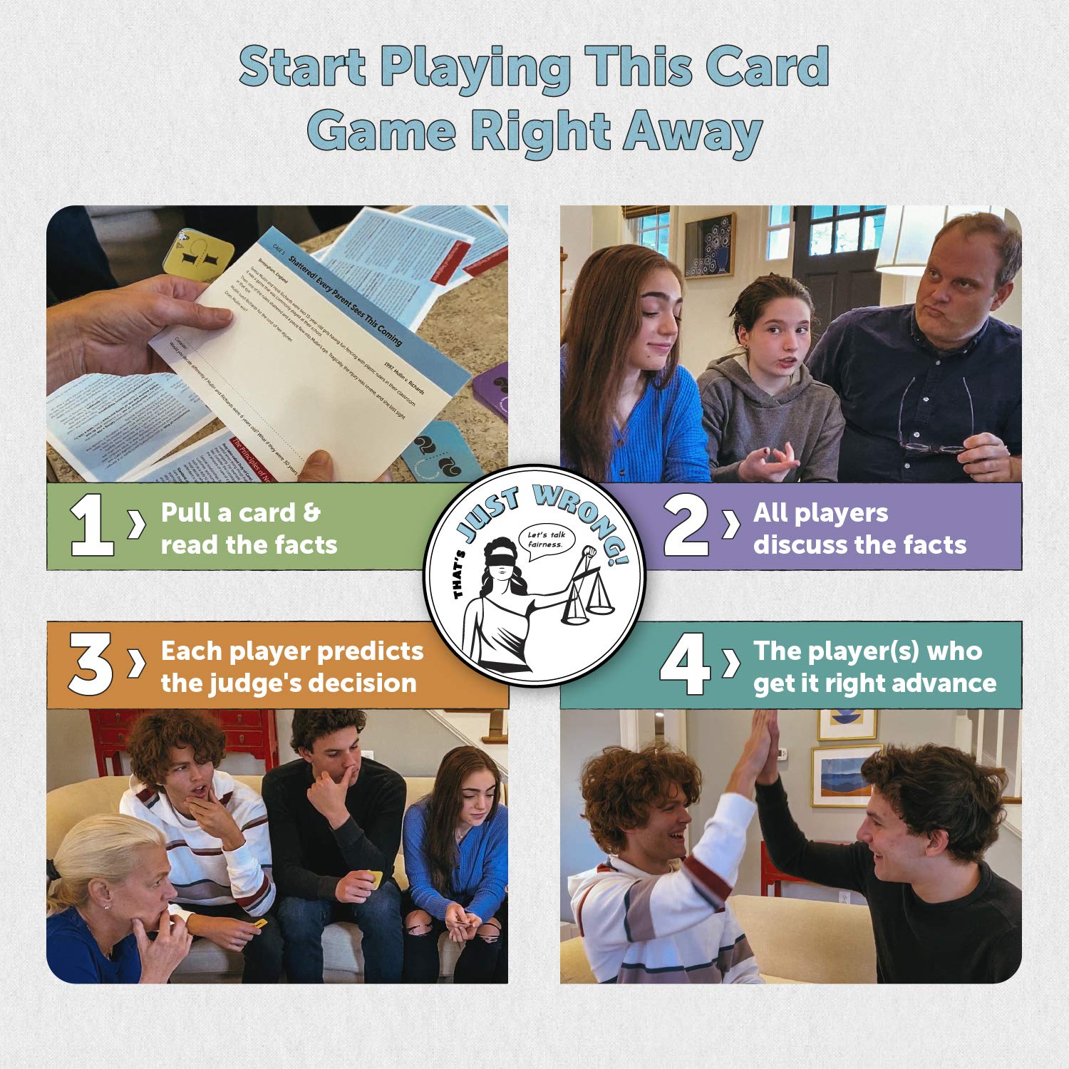 That's Just Wrong! - A Critical Thinking & Debate Game for Teens & Classrooms | Fun Ethical Dilemmas & Real-Life Legal Scenarios for Engaging