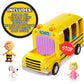 Peanuts Charlie Brown's Interactive School Bus Toy, 11-Pieces, Includes Charlie Brown, Sally, and Snoopy Figures, Toy for Fans, Boys, Girls, Kids