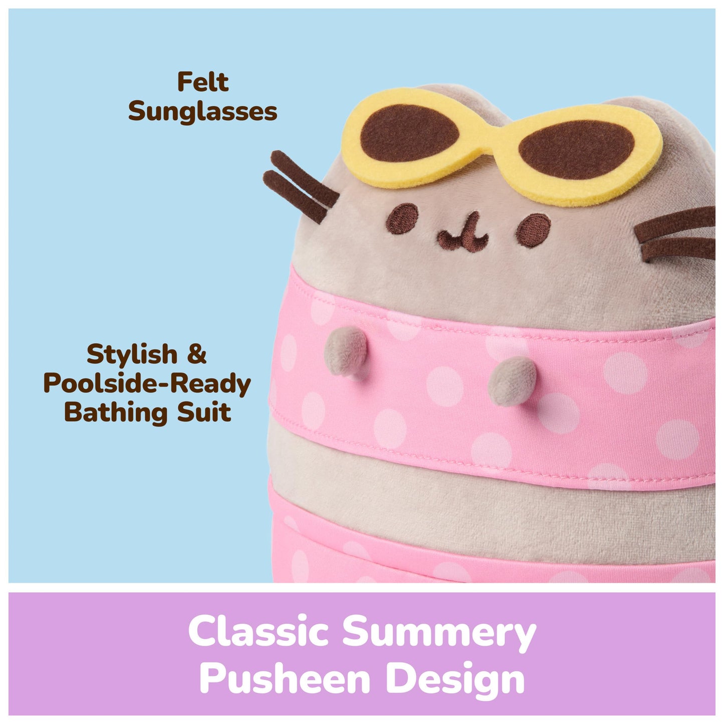 GUND Pusheen Pool Party 9.5-Inch Plush Toy for Ages 8+