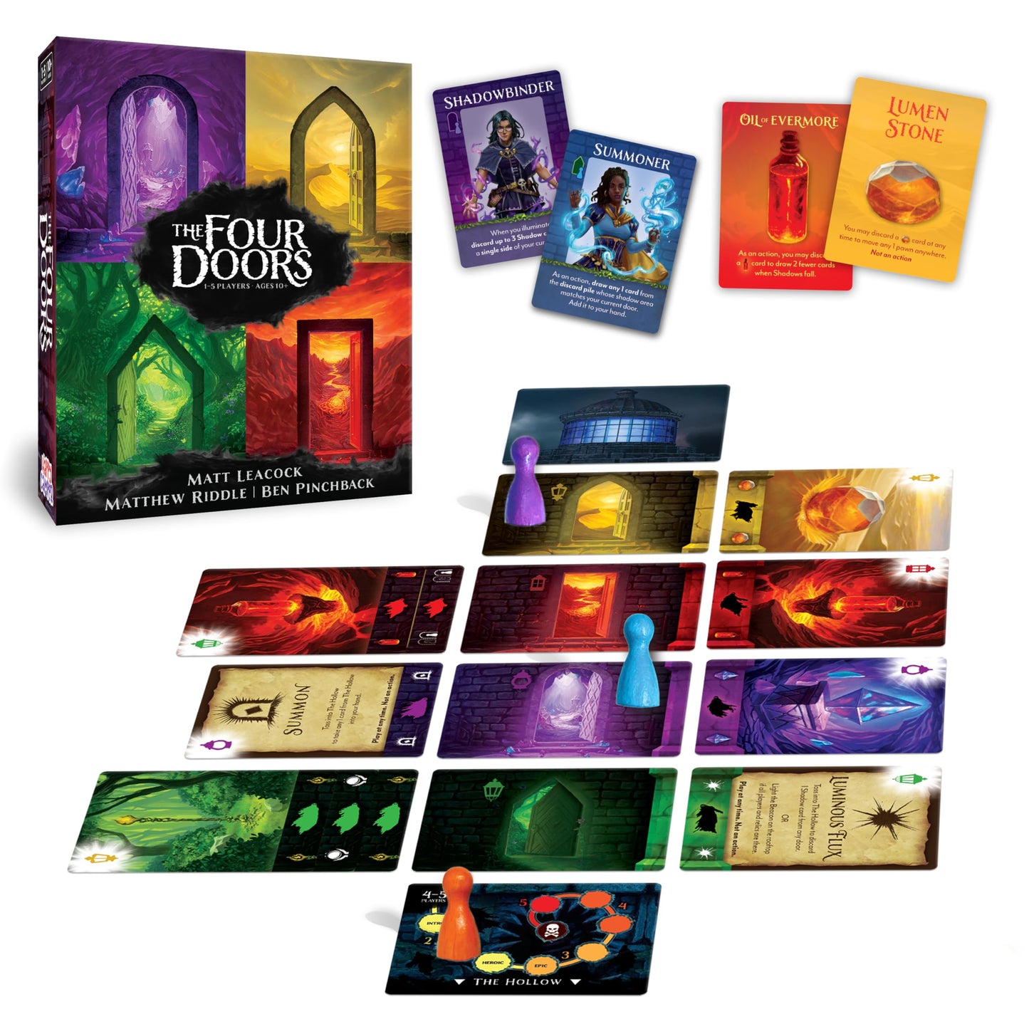 Happy Camper - The Four Doors | Cooperative Game by Pandemic and Forbidden Island Creator | Perfect for Solo Play, Two Players, and Small Groups |
