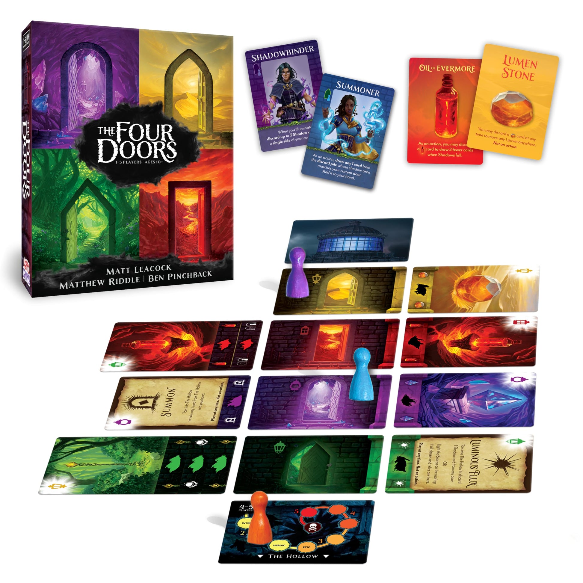 Happy Camper - The Four Doors | Cooperative Game by Pandemic and Forbidden Island Creator | Perfect for Solo Play, Two Players, and Small Groups |