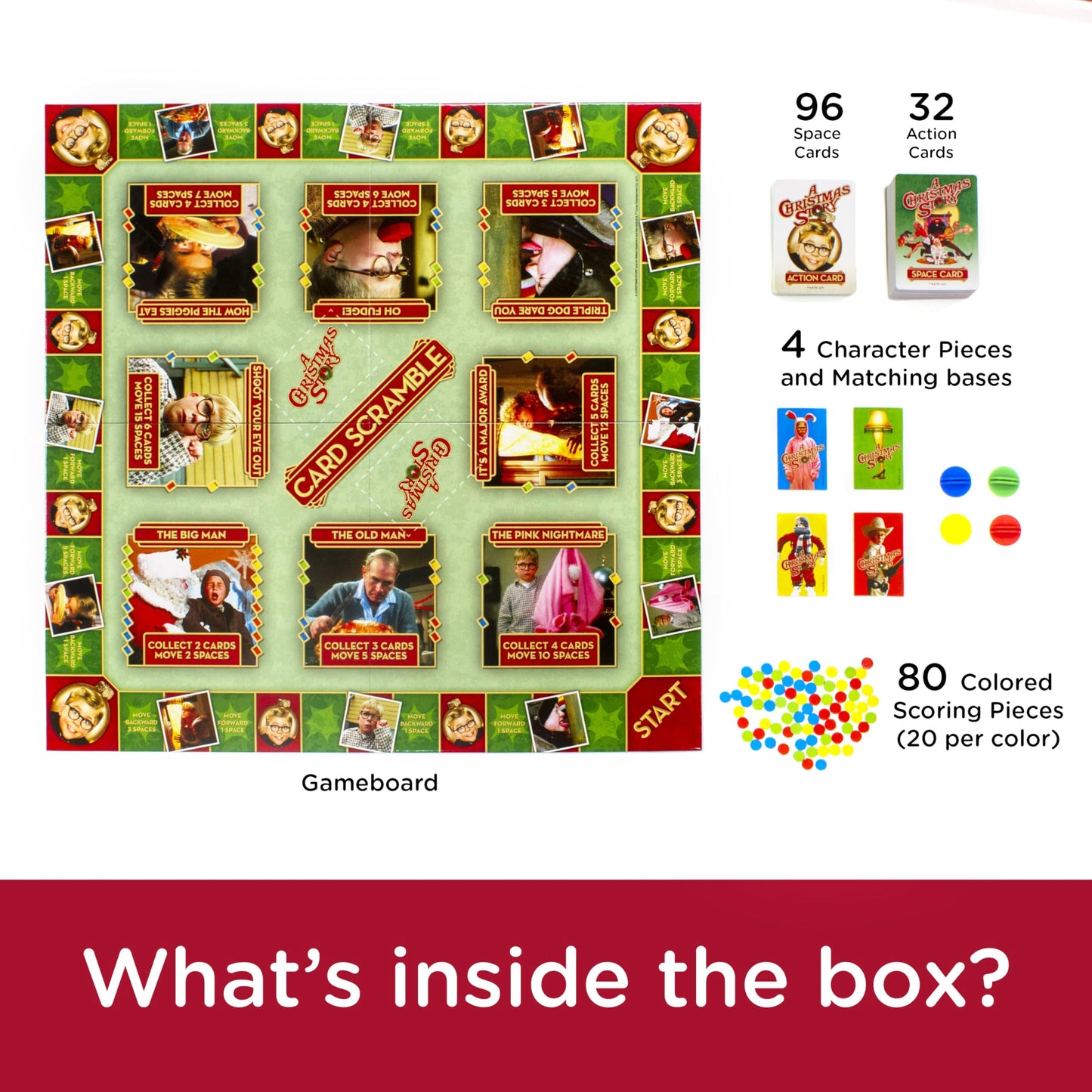 AQUARIUS A Christmas Story Card Scramble Board Game - Fun Family Party Game for Kids, Teens & Adults - Entertaining Game Night Gift - Officially