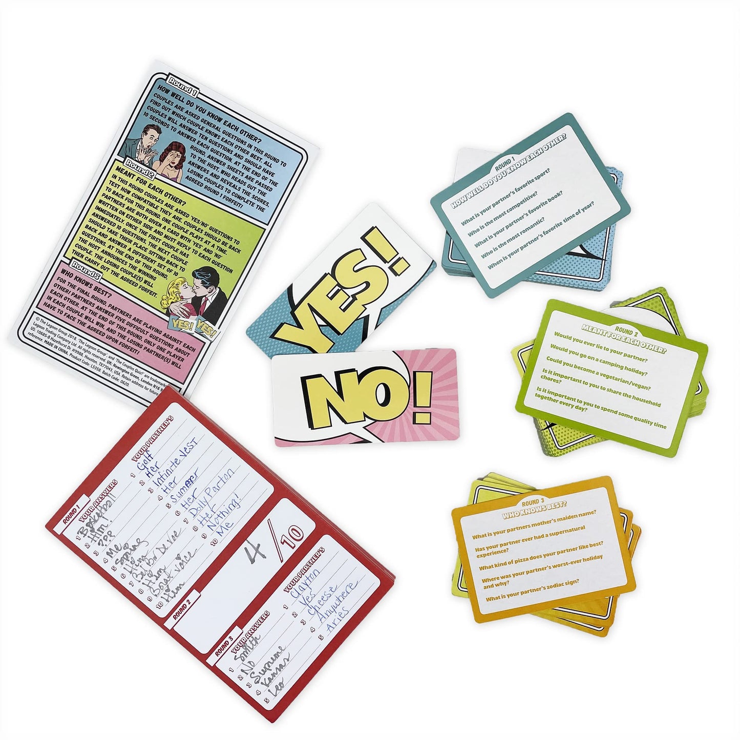 University Games, The Couples Quiz Game, Learn More About Your Partner, for 2 or More Players Ages 14 and Up