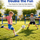 JollyJubilant 2-Pack Soccer Goal Set for Kids, Portable Soccer Goals with Ball & Pump - Indoor Outdoor Backyard Training Toy, Birthday Gift