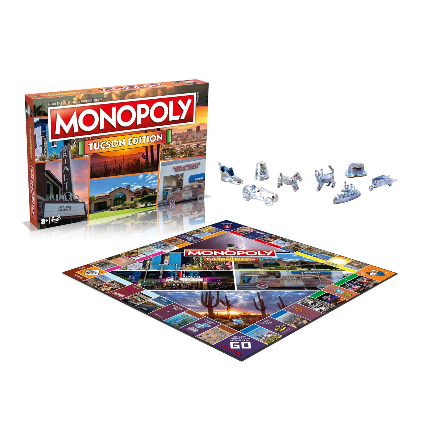 Monopoly Board Game Tucson Edition: 2-6 Players Family Board Games for Kids and Adults, Board Games for Kids 8 and up, for Kids and Adults, Ideal