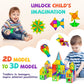 cossy 120Pcs Magnetic Tiles Magnetic 3D Building Blocks Set Educational Construction Toys for 3 4 5 6 7 8 Year Old Boy and Girl with Stronger Magnets