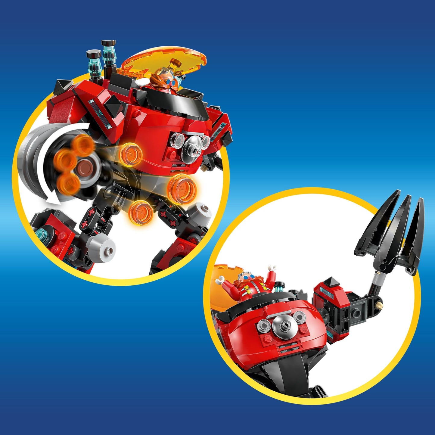 LEGO Sonic the Hedgehog Knuckles vs. Dr. Eggman Egg Crusher Mech Building Toy - Pretend Play Building Blocks W/2 Minifigures for Kids, Ages 8+ - Gift