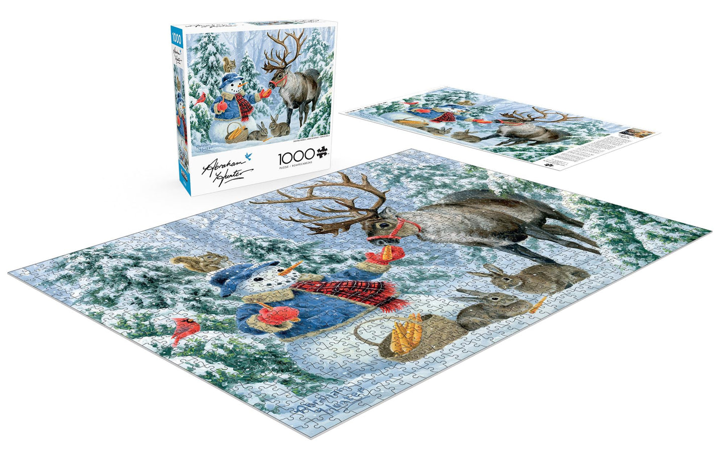 Buffalo Games - Snowman & Reindeer - 1000 Piece Jigsaw Puzzle for Adults