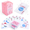 czzwak 166Pcs Waterproof PVC Mahjong Playing Cards, Non-Slip Mahjong Cards Durable Portable Travel Family Board Game for Elderly Beginners Camping