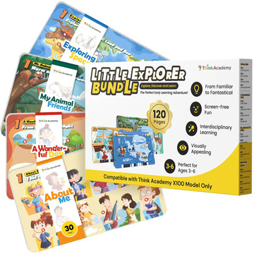 Think Academy Little Explorer Bundle Card for Learning Pad - Kids Ages 4-6