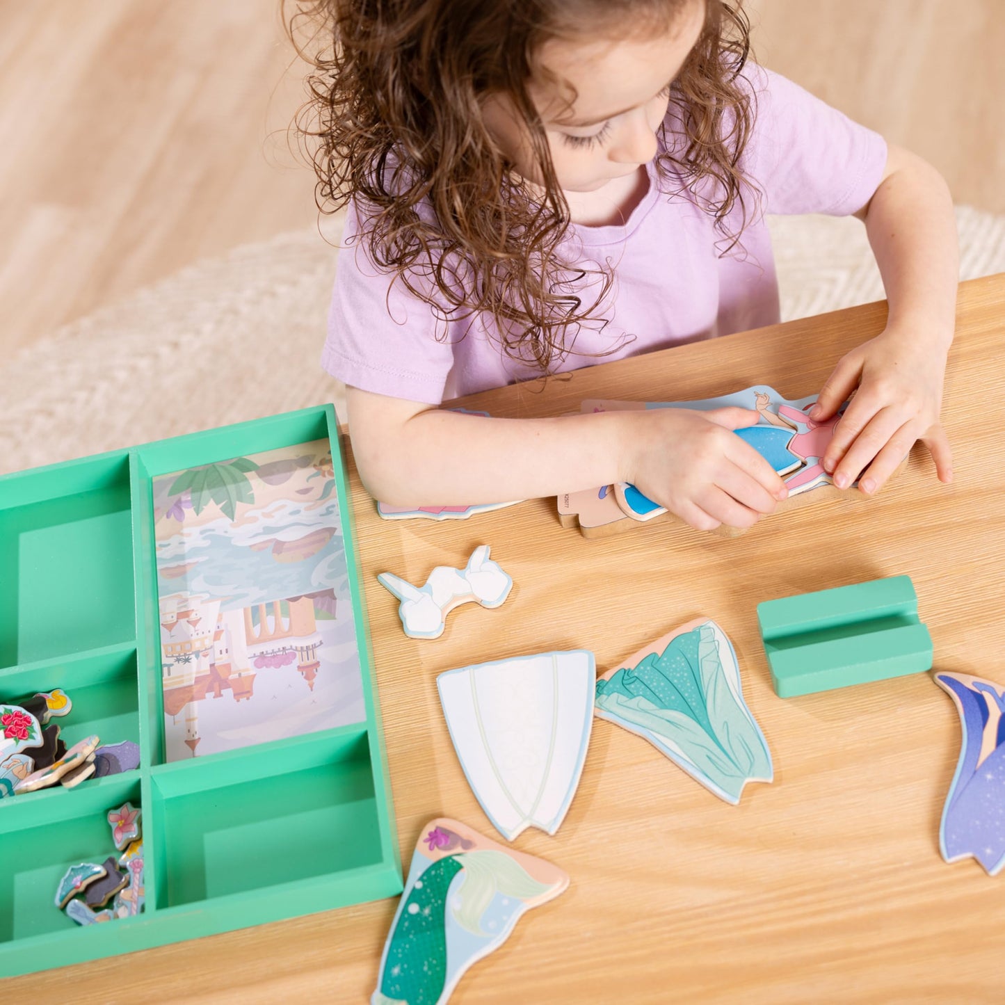 Melissa & Doug Disney Ariel Magnetic Wooden Dress-Up Doll Play Set