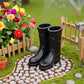 1Pair Black 1/12 Miniature Rubber Boots Dollhouse Garden Accessories, DIY Micro Scene Decor