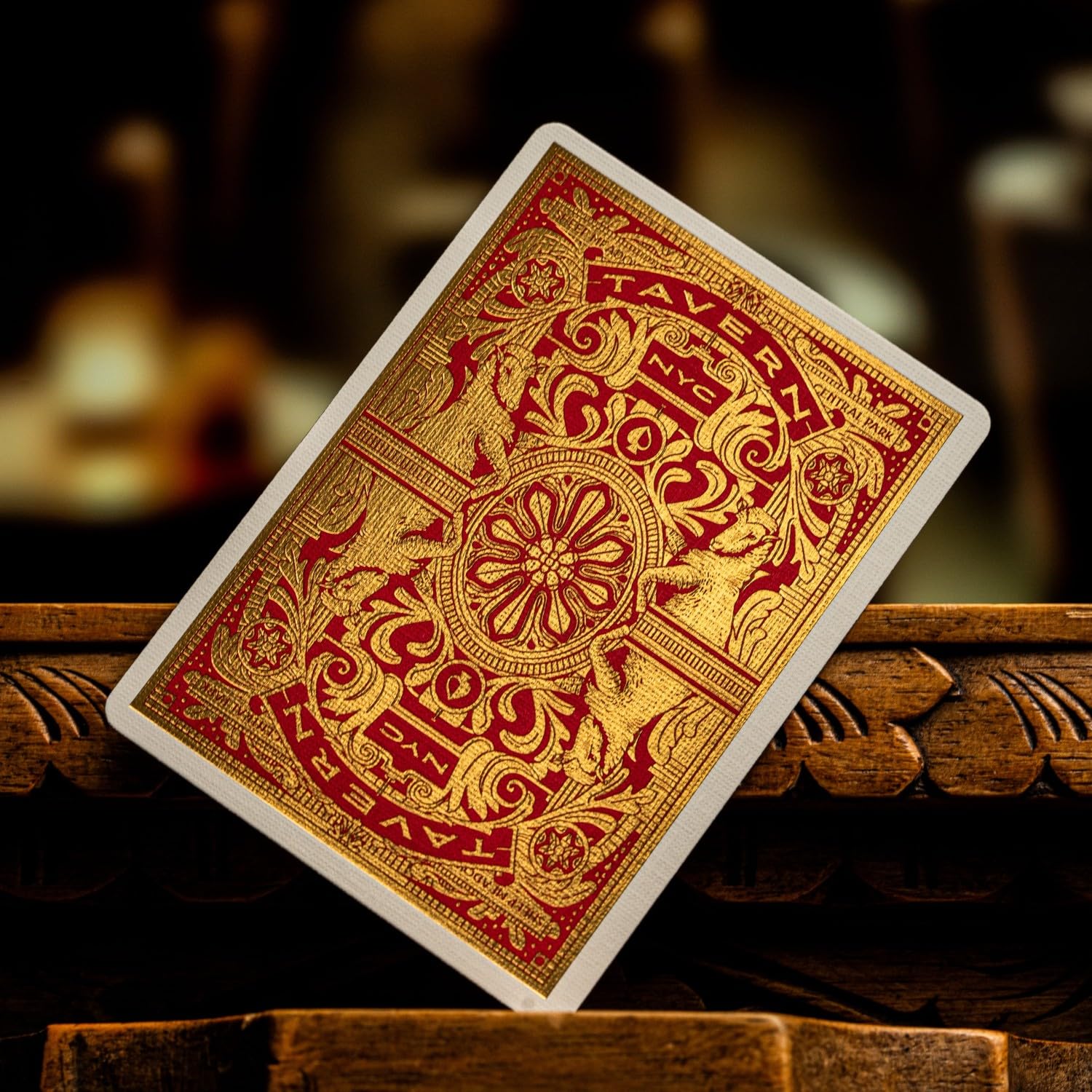 theory11 Tavern on The Green Playing Cards - Red Edition, Premium Collectible Poker Deck, Standard Index