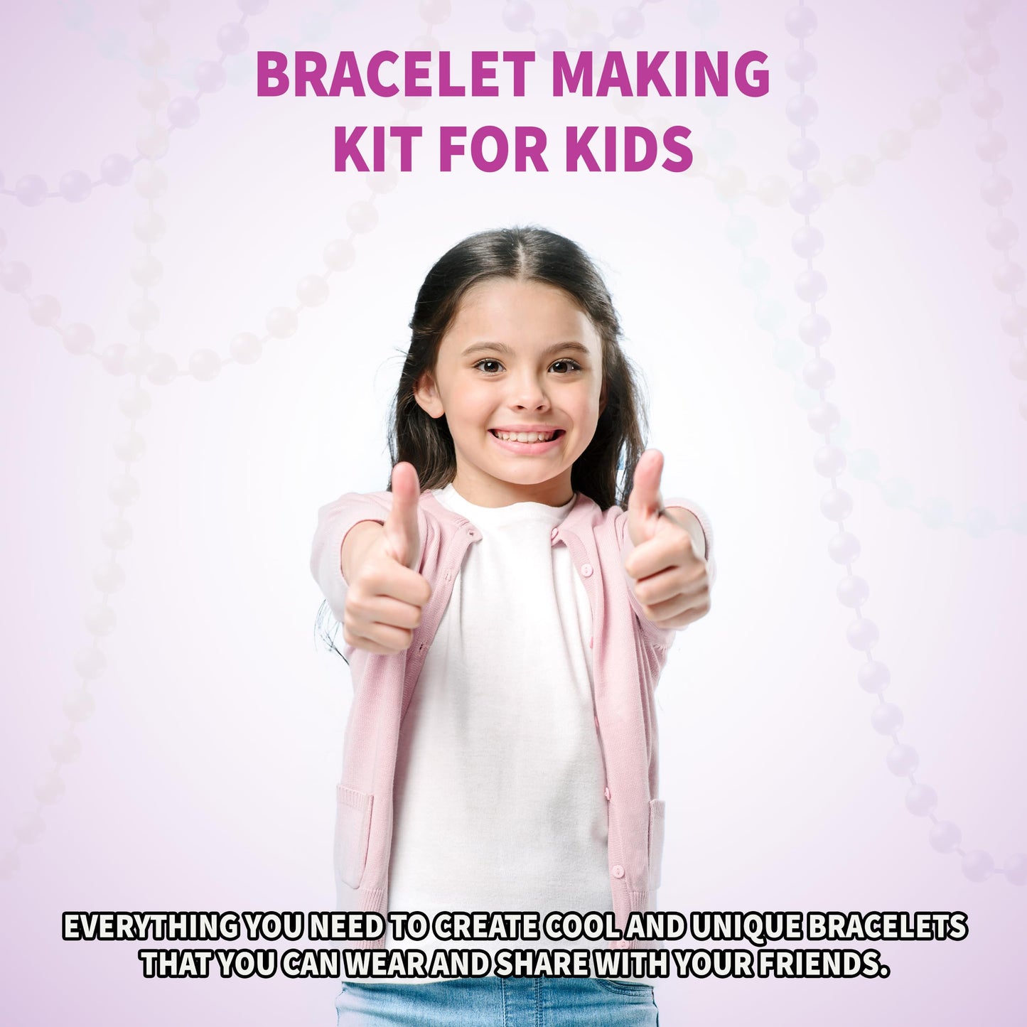 SpiceBox Friendship Bracelet Making Kit for Girls, Kids Best Friend DIY String Jewelry, Arts and Crafts Activity Set for Children, Multicolor (7410)