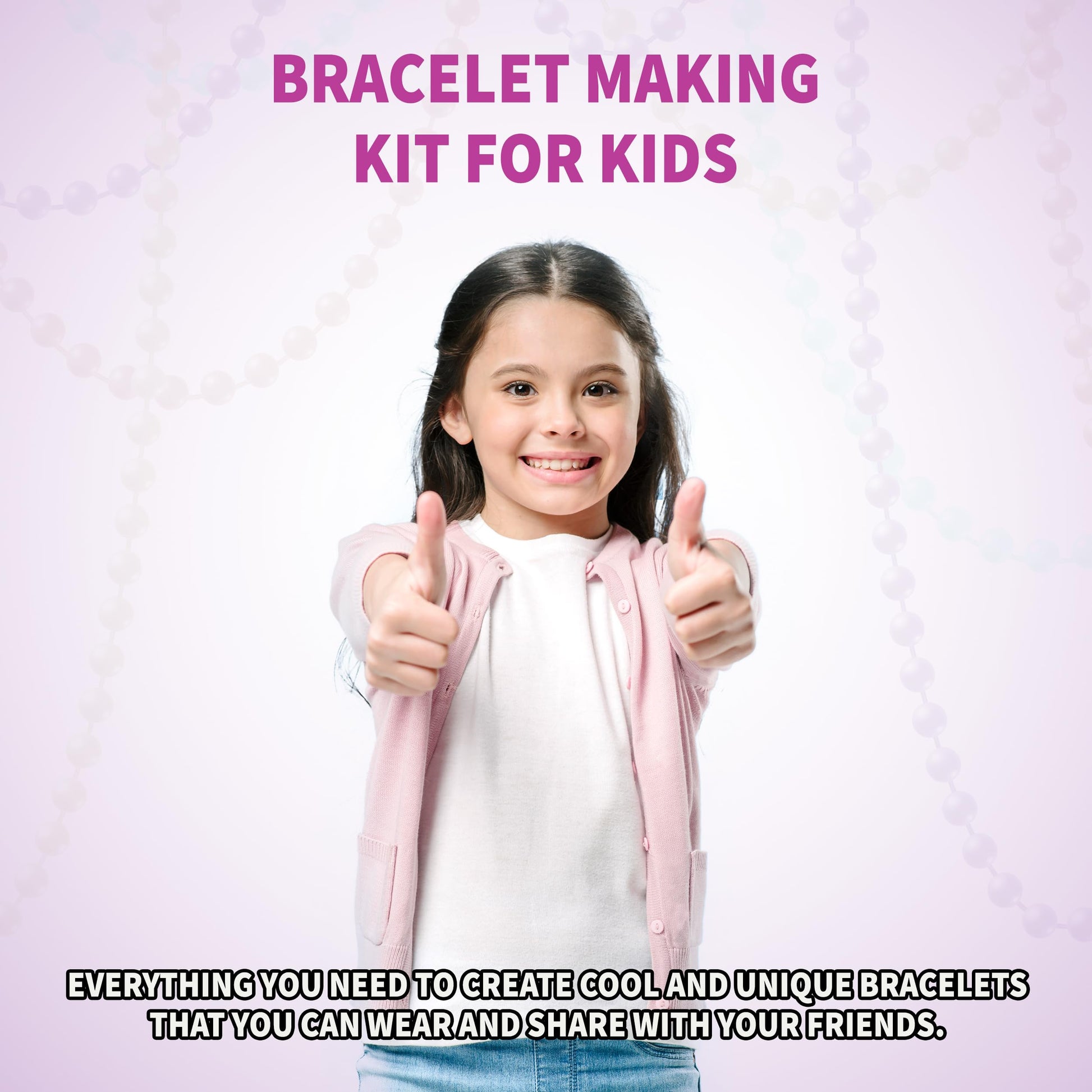 SpiceBox Friendship Bracelet Making Kit for Girls, Kids Best Friend DIY String Jewelry, Arts and Crafts Activity Set for Children, Multicolor (7410)